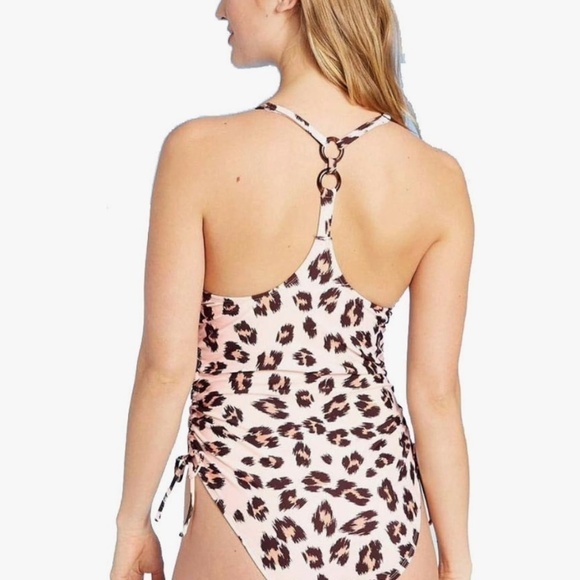 Women's Tortoise Ring One Piece Swimsuit - Kona Sol Animal Print Size S - Picture 2 of 7